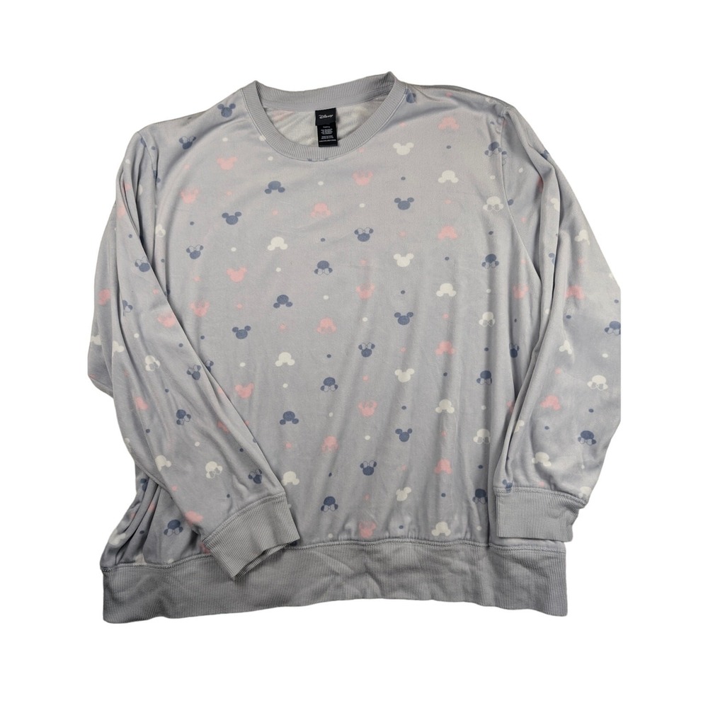 Disney Pajama 2 Piece Set Women's Mickey Silky Stretch Fleece Long Sleeve XXL
